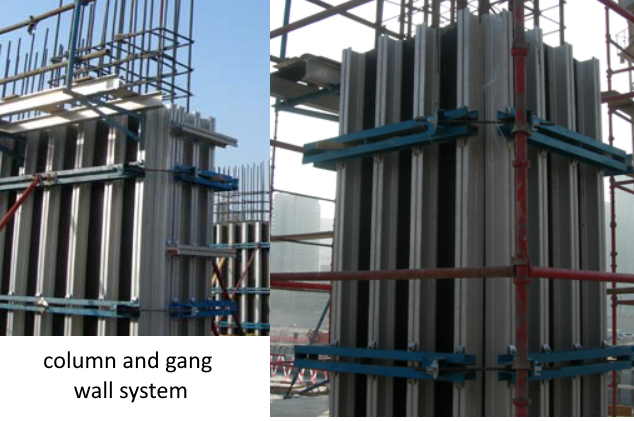 column and gang wall system